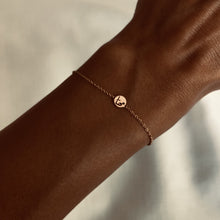 Load image into Gallery viewer, Tiny Gold Coin Spirit Name, Yellow Gold Bracelet