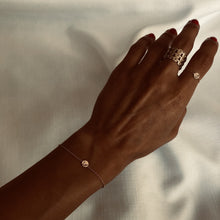 Load image into Gallery viewer, Tiny Gold Coin Spirit Name, Yellow Gold Bracelet