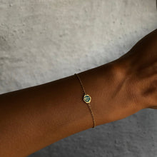 Load image into Gallery viewer, Yara Turquoise Enameled Spirit, Yellow Gold Bracelet