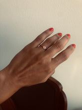 Load image into Gallery viewer, Tiny Coin Band Rose Gold Ring with her and his Arabic Letters