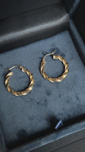 Load and play video in Gallery viewer, Light Gold Twisted Hoops
