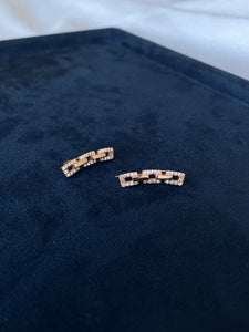 M9 Climber Earrings, Rose Gold and Diamonds