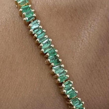 Load image into Gallery viewer, Artsy Emerald Tennis Bracelet
