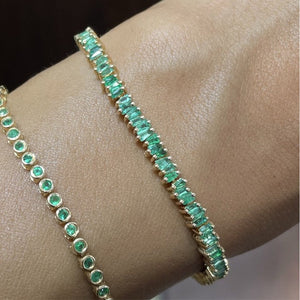 Artsy Emerald Tennis Bracelet