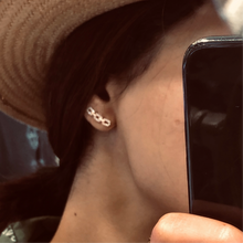 Load image into Gallery viewer, M9 Climber Earrings, Rose Gold and Diamonds
