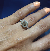 Load image into Gallery viewer, Double the Prongs, with Yellow Diamond
